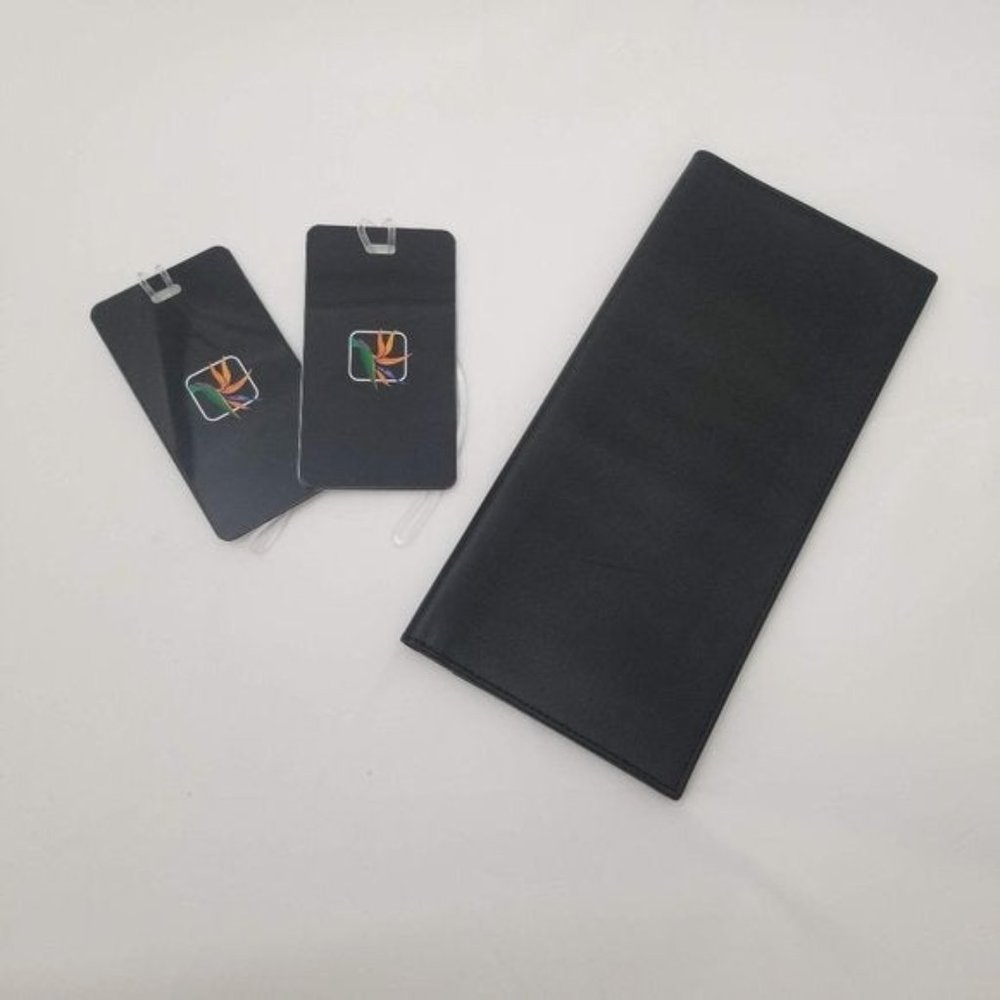 Bird of Paradise Leather Luggage Tag & Passport Holder Travel Vacation